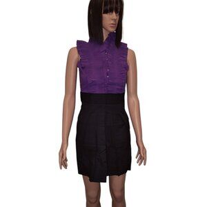 Rachael G. Black and Purple Sleeveless Summer Dress, Size S and M